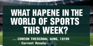 Bu Hafta Spor Dünyasında Ne Oldu? Güncel Sonuçlar ve Gerçekler What Happened in the World of Sports This Week? Current Results and Facts